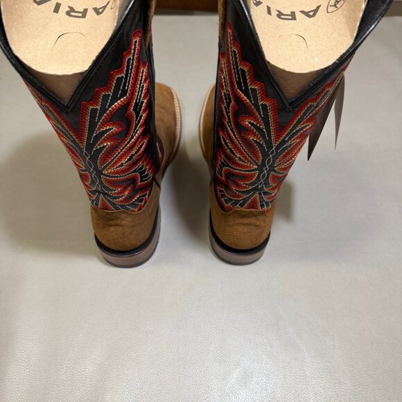 ARIAT Men's Sting Cowboy Boot, Bayou Black/Weathered Wicker, 11 Wide - Picture 7 of 11